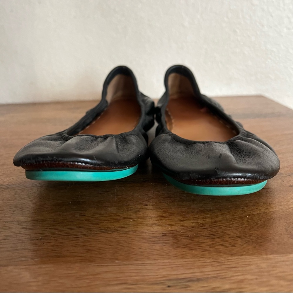 Tieks by Gavrieli Matte Black Leather Casual Slip On Flats Shoes Size 9 - Picture 3 of 10